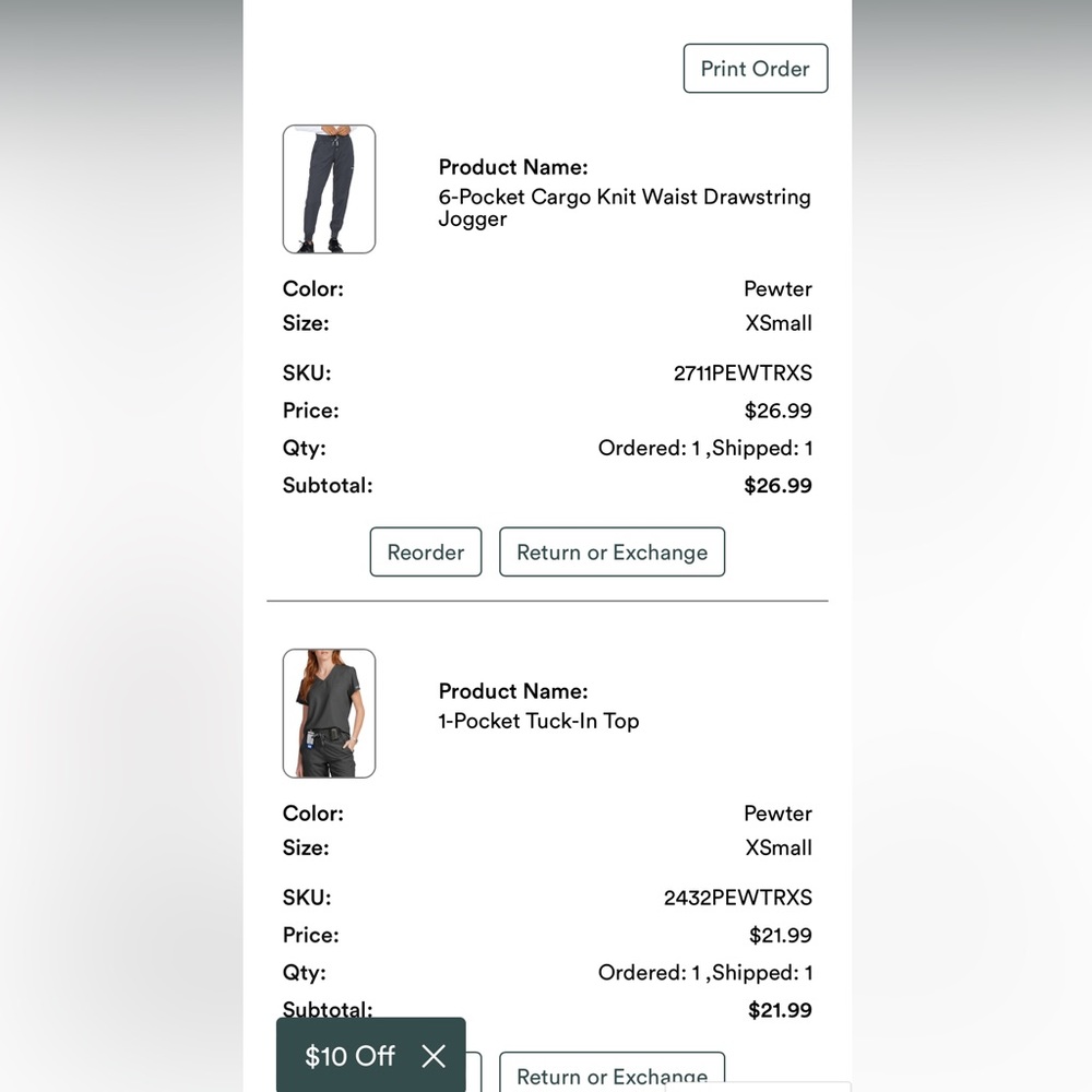 med couture scrub set